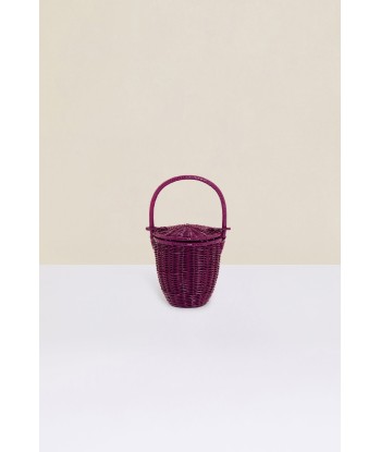 Wicker bucket bag pas cher 