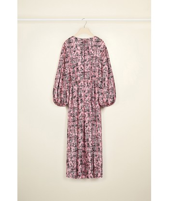 Maxi shirt dress in printed eco twill satin 50-70% off 