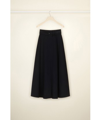 Belted maxi skirt in organic cotton de pas cher