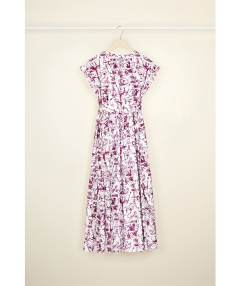 Ruffle sleeve maxi dress in printed organic cotton pour bénéficier 