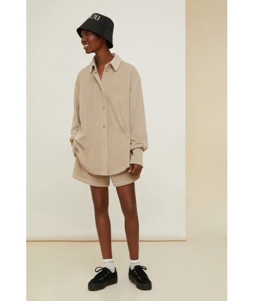 Oversized terry shirt in organic cotton blend pas cher 