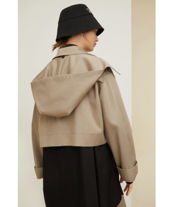 Organic cotton parka with detachable hood Comparez et commandez 