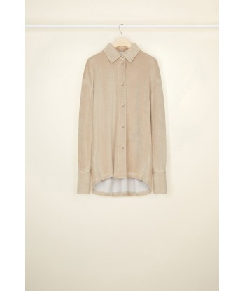 Oversized terry shirt in organic cotton blend pas cher 