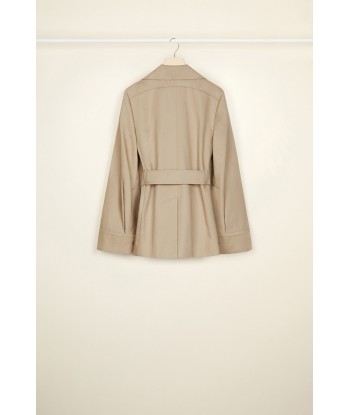 Belted jacket in organic cotton Dans la société mordern