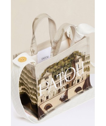 Small Patou canvas tote in printed organic cotton Voir les baskets