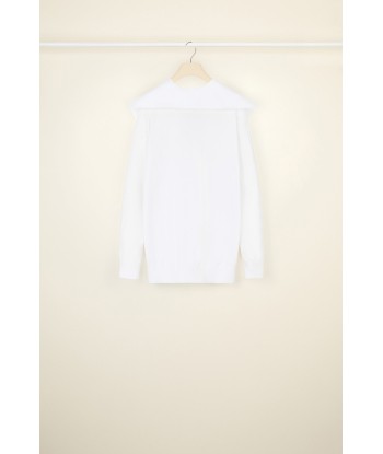 Oversized cotton cardigan with detachable collar pas chere