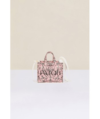 Small Patou canvas tote in printed organic cotton online