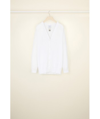 Oversized cotton cardigan with detachable collar pas chere