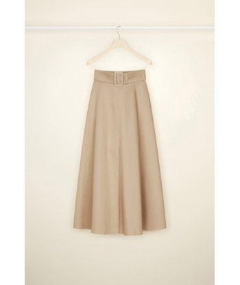 Belted maxi skirt in organic cotton de la marque