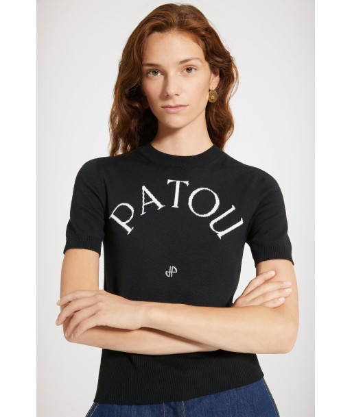 Patou jacquard knit top in eco-friendly cotton blend de votre