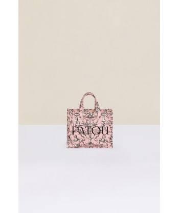 Small Patou canvas tote in printed organic cotton online