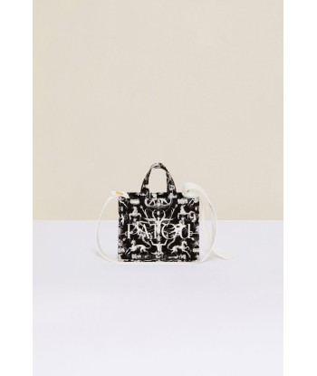 Small Patou canvas tote in printed organic cotton les ligaments