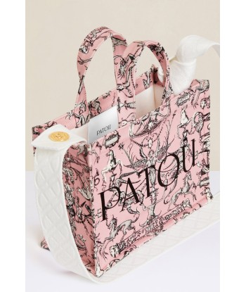 Small Patou canvas tote in printed organic cotton online