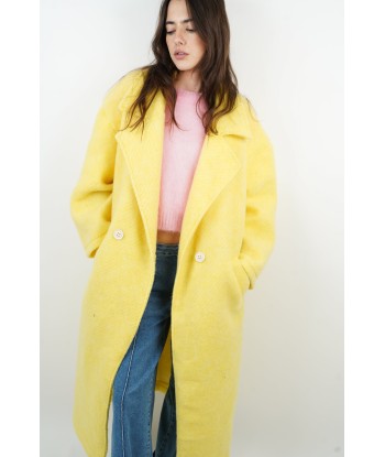 Gabriela yellow wool coat pas chere