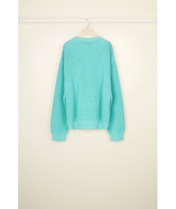 Fragrance patch jumper in eco-friendly wool and cotton 50% de réduction en Octobre 2024