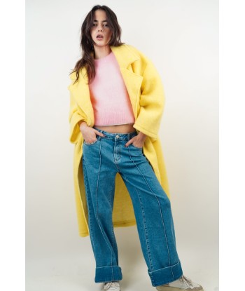 Gabriela yellow wool coat pas chere