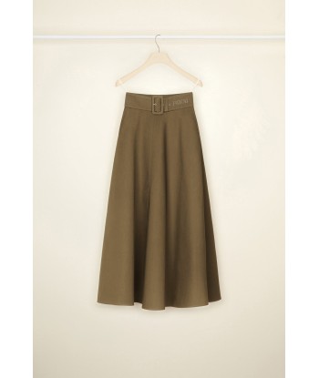 Belted maxi skirt in organic cotton meilleur choix