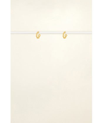 Small braided hoop earrings in gold-plated brass pas cheres