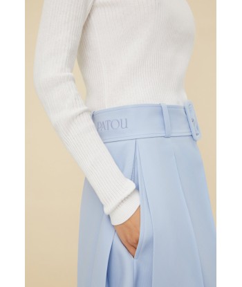 Belted pleated wool shorts Faites des économies