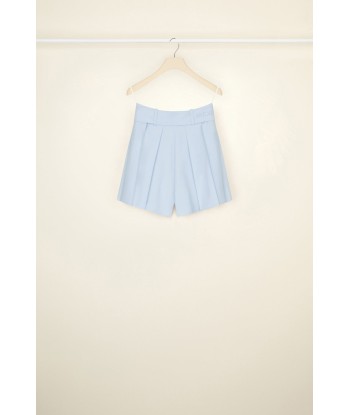 Belted pleated wool shorts Faites des économies