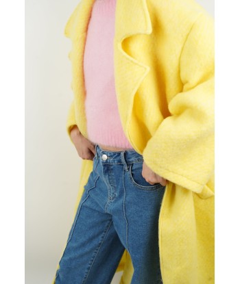 Gabriela yellow wool coat pas chere