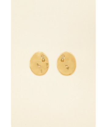 Large face brass clip-on earrings Comment ça marche