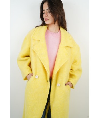 Gabriela yellow wool coat pas chere