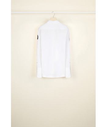 Embroidered logo shirt in organic cotton de France