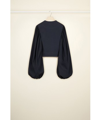 Contrast sleeve sweatshirt in organic cotton de pas cher