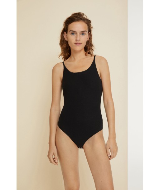 Ribbed bodysuit in organic cotton ou a consommer sur place