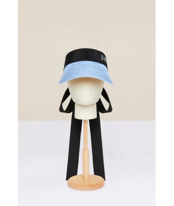 Grosgrain visor hat in wicker 50-70% off 