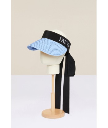 Grosgrain visor hat in wicker 50-70% off 