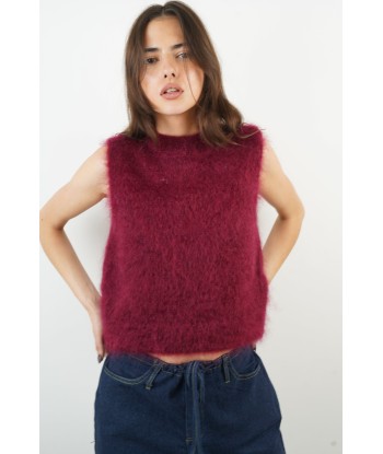 Jesse burgundy mohair sweater soldes