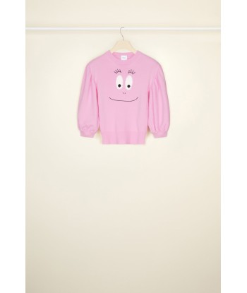 Barbapapa cropped jumper brillant des détails fins