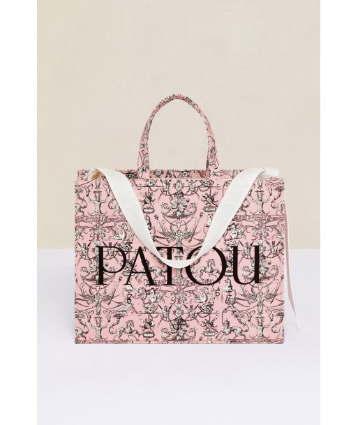 Patou canvas tote in printed organic cotton Economisez 