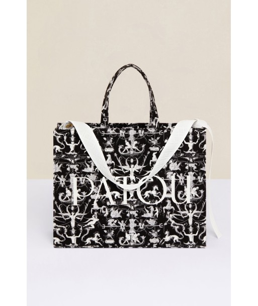 Patou canvas tote in printed organic cotton Faites des économies