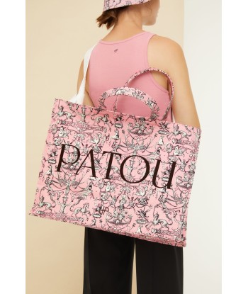 Patou canvas tote in printed organic cotton Economisez 