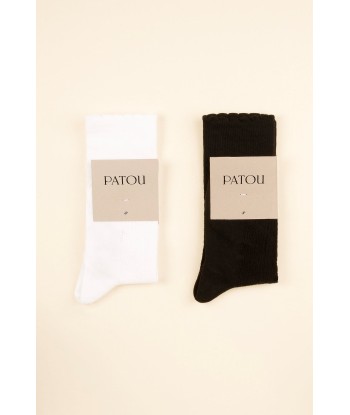 Pack of two pairs of organic cotton socks - Black and White pas cheres