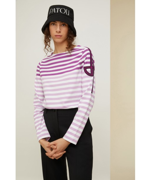 Multicoloured Breton top in organic cotton en stock