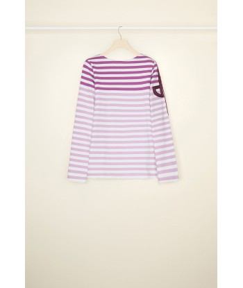 Multicoloured Breton top in organic cotton en stock