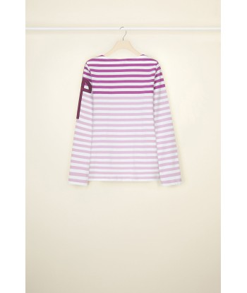 Multicoloured Breton top in organic cotton en stock