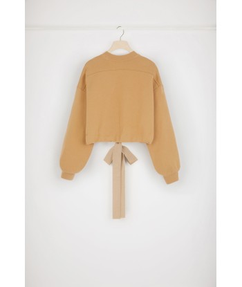 Cropped drawstring sweatshirt in organic cotton shop