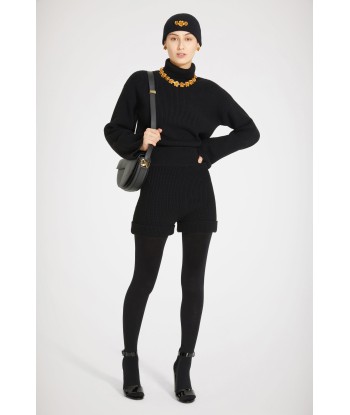 Rib knit turtleneck jumper in Merino wool Venez acheter