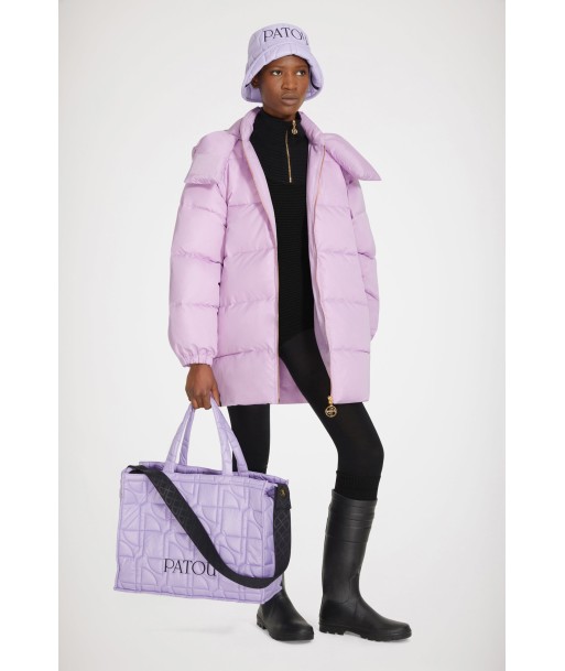 Puffer coat with detachable sleeves in recycled polyester destockage