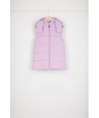 Puffer coat with detachable sleeves in recycled polyester destockage