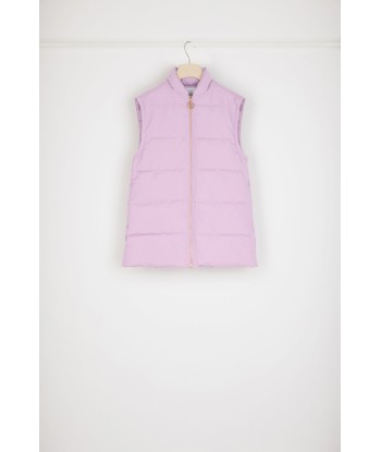 Puffer coat with detachable sleeves in recycled polyester destockage