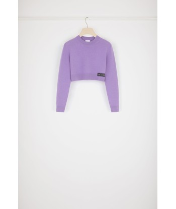 Cropped jumper in wool and cashmere commande en ligne