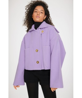 Cropped coat in double-faced wool votre