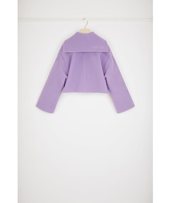 Cropped coat in double-faced wool votre