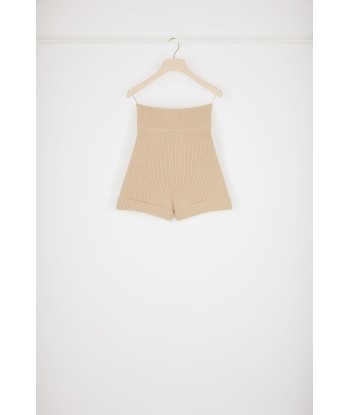 Rib knit shorts in Merino wool basket pas cher